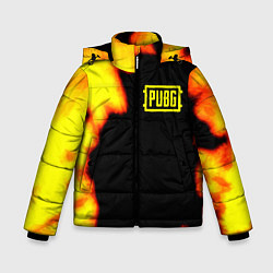 Куртка зимняя для мальчика PlayerUnknowns Battlegrounds fire, цвет: 3D-черный