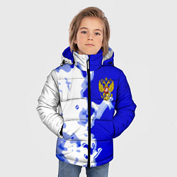 Куртка зимняя для мальчика Россия спортивная коллекция 2023, цвет: 3D-светло-серый — фото 2