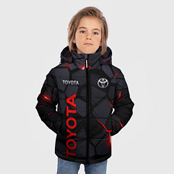 Куртка зимняя для мальчика Toyota - плиты с эффектом свечения, цвет: 3D-черный — фото 2