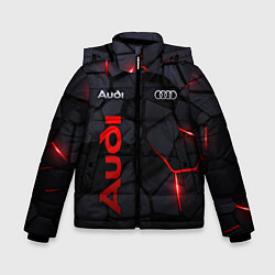 Куртка зимняя для мальчика Audi - плиты с эффектом свечения, цвет: 3D-черный
