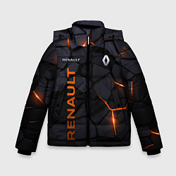 Куртка зимняя для мальчика Renault - плиты с эффектом свечения, цвет: 3D-черный