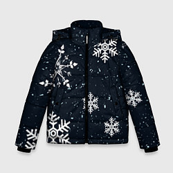 Куртка зимняя для мальчика Снежная радость, цвет: 3D-черный
