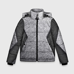 Куртка зимняя для мальчика Стальная болванка, цвет: 3D-черный