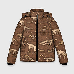 Куртка зимняя для мальчика Dinosaurs bones, цвет: 3D-светло-серый