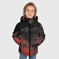 Куртка зимняя для мальчика Красный дым на чёрном, цвет: 3D-черный — фото 2