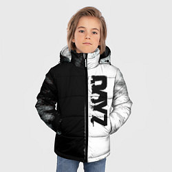 Куртка зимняя для мальчика Dayz черно белый ужас, цвет: 3D-красный — фото 2
