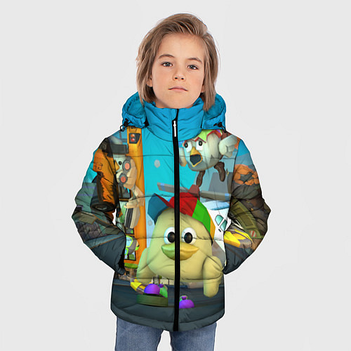 Зимняя куртка для мальчика Маленький Мальчик Чикен Ган / 3D-Светло-серый – фото 3