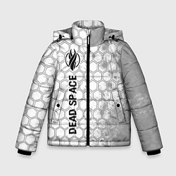 Зимняя куртка для мальчика Dead Space glitch на светлом фоне по-вертикали