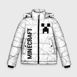 Зимняя куртка для мальчика Minecraft glitch на светлом фоне вертикально