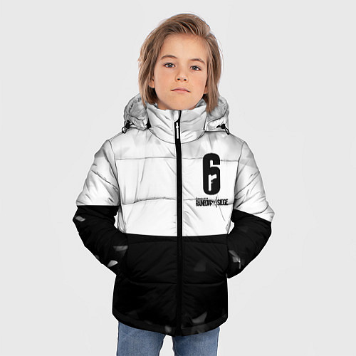 Зимняя куртка для мальчика Rainbow Six black game colletcion / 3D-Светло-серый – фото 3