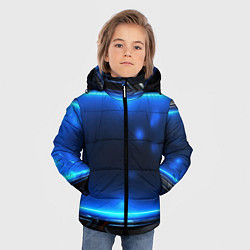 Куртка зимняя для мальчика Синий неоновый экран, цвет: 3D-светло-серый — фото 2