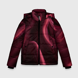 Куртка зимняя для мальчика Бордовый шелк, цвет: 3D-светло-серый