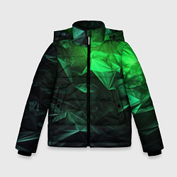 Куртка зимняя для мальчика Глубина зеленого абстракции, цвет: 3D-красный