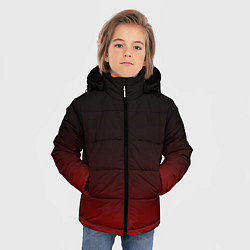 Куртка зимняя для мальчика Градиент от тёмного до тёмно красного, цвет: 3D-черный — фото 2