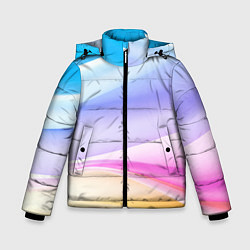 Куртка зимняя для мальчика Нежная абстракция, цвет: 3D-светло-серый