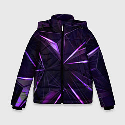 Куртка зимняя для мальчика Фиолетовый хрусталь, цвет: 3D-черный