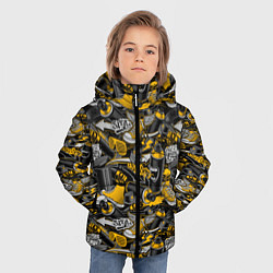 Куртка зимняя для мальчика Graffiti style, цвет: 3D-светло-серый — фото 2