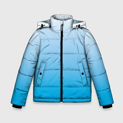 Куртка зимняя для мальчика Небесный голубой градиент, цвет: 3D-светло-серый