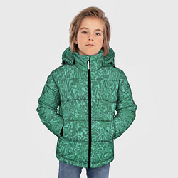 Куртка зимняя для мальчика Малахитовая текстура, цвет: 3D-светло-серый — фото 2