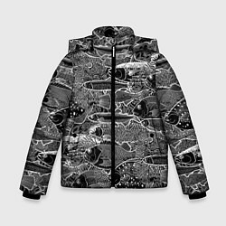Куртка зимняя для мальчика Экзотические рыбы и кораллы, цвет: 3D-черный