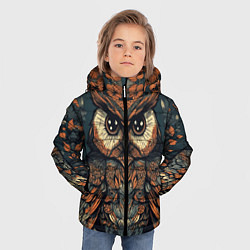 Куртка зимняя для мальчика Сова с узорами, цвет: 3D-черный — фото 2