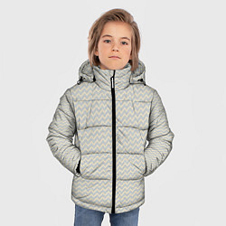 Куртка зимняя для мальчика Текстура переплетения твил, цвет: 3D-черный — фото 2