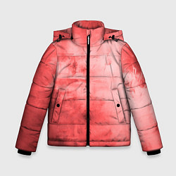 Куртка зимняя для мальчика Красный гранж, цвет: 3D-красный