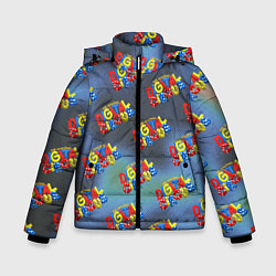 Куртка зимняя для мальчика The amazing digital circus pattern, цвет: 3D-светло-серый