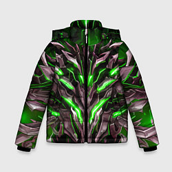 Зимняя куртка для мальчика Зелёная кибер броня