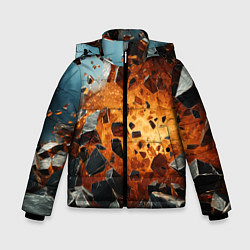 Куртка зимняя для мальчика Большой взрыв камней, цвет: 3D-красный