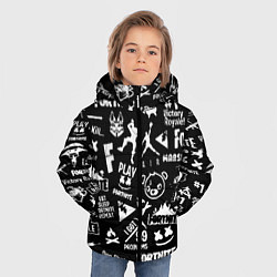 Куртка зимняя для мальчика Fortnite alllogo black, цвет: 3D-светло-серый — фото 2