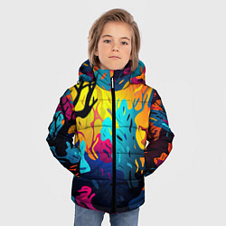 Куртка зимняя для мальчика Неопределенный камуфляж, цвет: 3D-черный — фото 2
