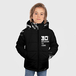 Куртка зимняя для мальчика Thirty seconds to mars штрихи бенд, цвет: 3D-черный — фото 2