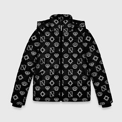 Куртка зимняя для мальчика Sessanta Nove pattern, цвет: 3D-черный