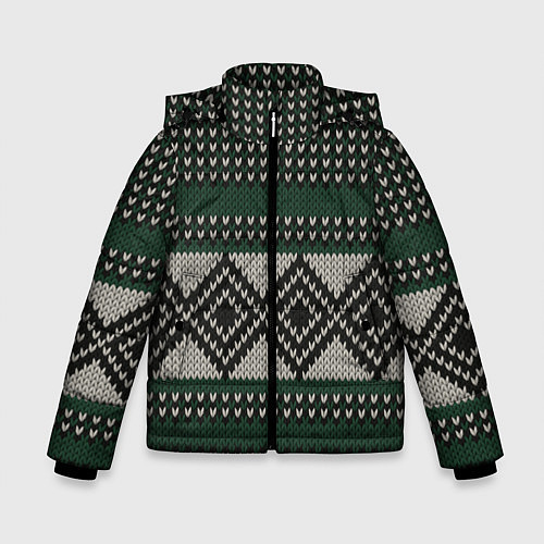 Зимняя куртка для мальчика Свитер Вовы Адидаса / 3D-Светло-серый – фото 1