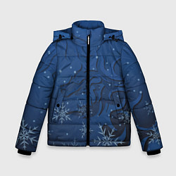Куртка зимняя для мальчика Ледяной дракон 2024, цвет: 3D-черный