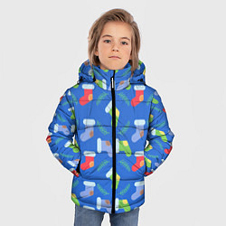 Куртка зимняя для мальчика Рождественские валенки, цвет: 3D-черный — фото 2