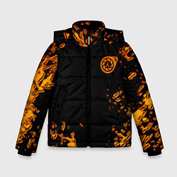 Куртка зимняя для мальчика Half life orange splash city 17, цвет: 3D-черный