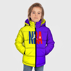 Куртка зимняя для мальчика NBA sport полосы, цвет: 3D-красный — фото 2