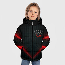Куртка зимняя для мальчика Audi stripes neon, цвет: 3D-красный — фото 2