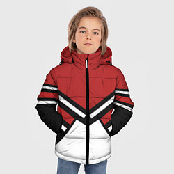 Куртка зимняя для мальчика Советский спорт с полосами, цвет: 3D-светло-серый — фото 2