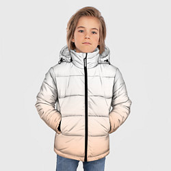 Куртка зимняя для мальчика Персиково-белый градиент, цвет: 3D-светло-серый — фото 2
