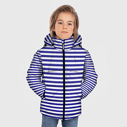 Куртка зимняя для мальчика Тельняшка моряка, цвет: 3D-светло-серый — фото 2