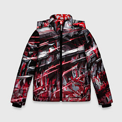 Куртка зимняя для мальчика Кровавый красный металл, цвет: 3D-красный