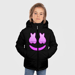Куртка зимняя для мальчика Маршмеллоу розовый градиент лого, цвет: 3D-красный — фото 2