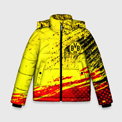 Куртка зимняя для мальчика Borussia color краски спорт, цвет: 3D-черный