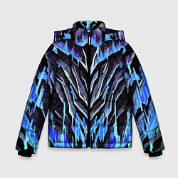Куртка зимняя для мальчика Камень и синяя энергия, цвет: 3D-красный