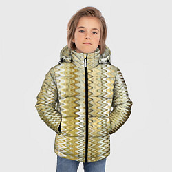 Куртка зимняя для мальчика Золотистый волнистый, цвет: 3D-черный — фото 2