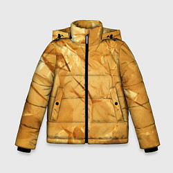 Куртка зимняя для мальчика Золотая поверхность камня, цвет: 3D-светло-серый