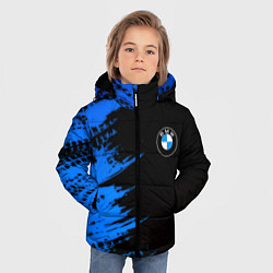 Куртка зимняя для мальчика BMW краски синие, цвет: 3D-черный — фото 2